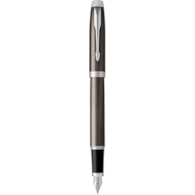 Parker IM pióro wieczne Dark Espresso CT, stalówka medium, nabój z niebieskim atramentem, opakowanie prezentowe