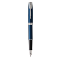 PARKER Sonnet pióro wieczne Subtle Blue CT, subtelny niebieski werniks z wykończeniami z palladu, stalówka fine, opakowanie prezentowe