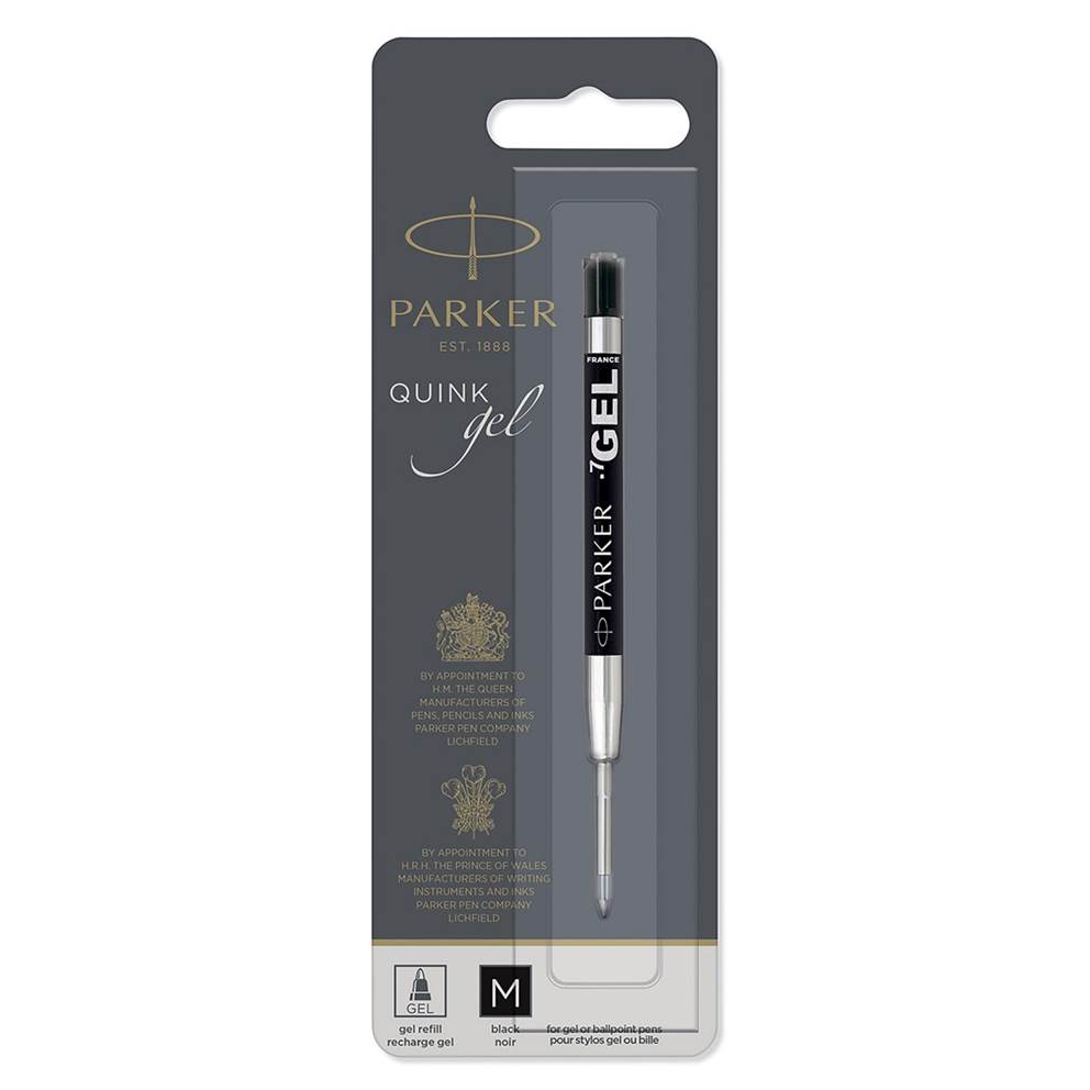 PARKER QUINK wkład żelowy, końcówka medium (0,7 mm), czarny, 1 szt.