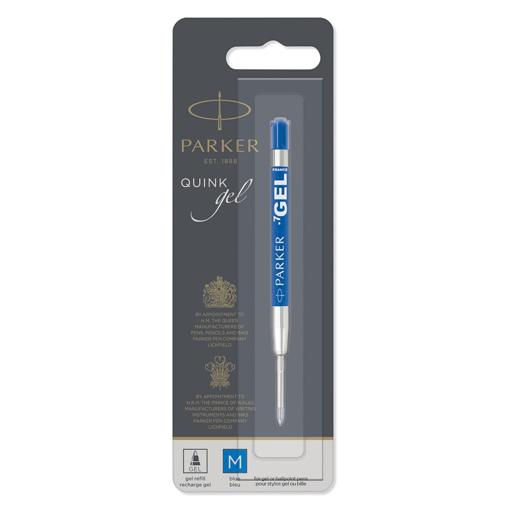 PARKER QUINK wkład żelowy, końcówka medium (0,7 mm), niebieski, 1 szt.