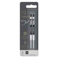 PARKER QUINK wkłady żelowe, końcówka medium (0,7 mm), czarne, 2 szt.