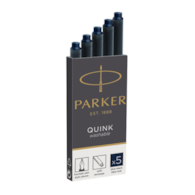 PARKER QUINK długie naboje do pióra wiecznego, atrament granatowy, 5 szt.