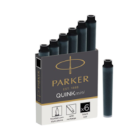 PARKER QUINK mini naboje do pióra wiecznego, czarne, 5 szt.