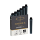 PARKER QUINK mini naboje do pióra wiecznego, czarne, 5 szt.