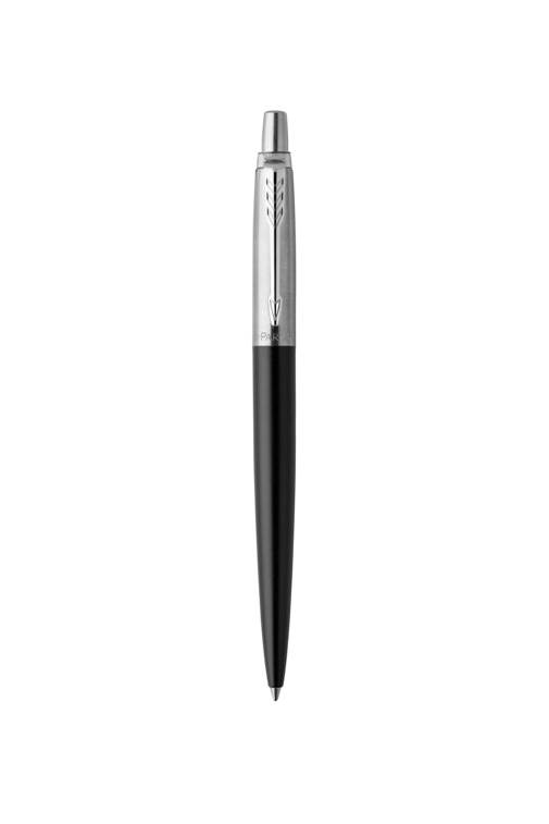 Parker Jotter długopis Bond Street Black CT, czarny z chromowanymi wykończeniami, końcówka medium, niebieski tusz, opakowanie prezentowe