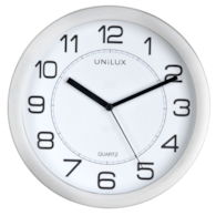ZEGAR UNILUX ATTRACTION, 22 CM O METALICZNY SZARY + baterie