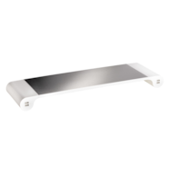 PODSTAWKA POD MONITOR UNILUX STUDY, 4 X USB PORT, BIAŁO SREBRNY (55,3X16,8X5 CM)