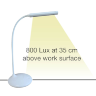 LAMPKA BIURKOWA UNILUX NA BATERIE NELLY BIAŁY MS