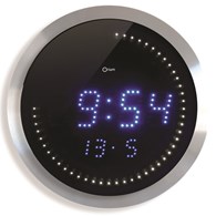 Zegar ścienny CEP LED, 30cm, niebiesko-srebrny