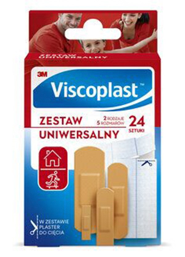 Zestaw plastrów VISCOPLAST, 24szt., mix kolorów