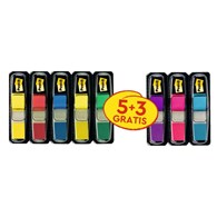 Zakładki indeksujące Post-it® (683-P5+3), zestaw promocyjny, 5x35 11,9x43,1mm + 3x35 GRATIS, mix kolorów
