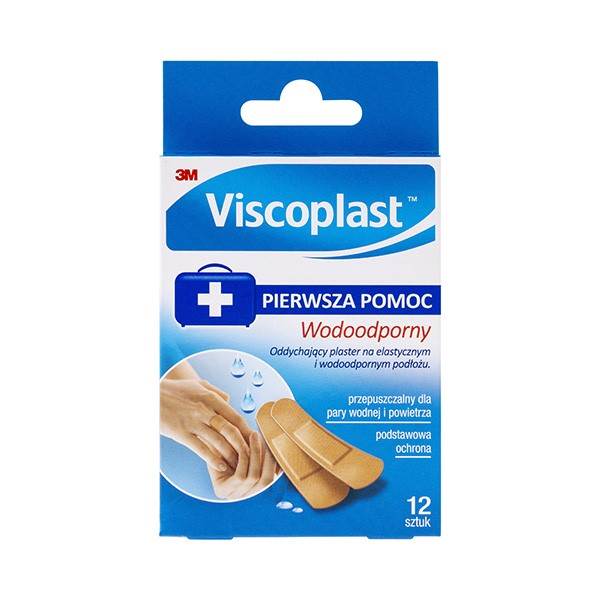 Zestaw plastrów VISCOPLAST,  wodoodporne, 12szt., mix kolorów