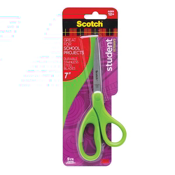 Nożyczki biurowe SCOTCH® (14075-MI), dla studentów, 18cm, mix kolorów