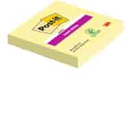 Bloczek samoprzylepny POST-IT® Super Sticky (654-6SSCY-EU), 76x76mm, 1x90 kart., żółty