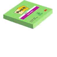 Bloczek samoprzylepny POST-IT® Super Sticky (654-6SS-AW), 76x76mm, 1x90 kart., zielony