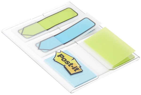 Zakładki indeksujące POST-IT® do archiwizacji (680-684A-EU), PP, 2x16 strałek 11,9x43,2mm + 16 zakładek 23,8x43,2mm, morskie kolory