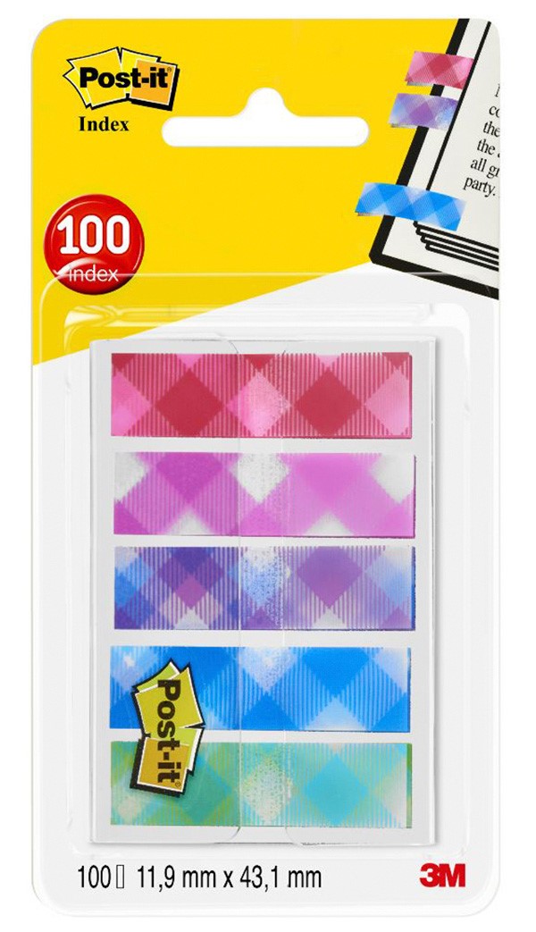 Zakładki indeksujące POST-IT® Mini (684-PLD5), PP, 11,9x43,2mm, 5x20 kart., mix kolorów