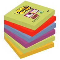 KARTECZKI SAMOPRZYLEPNE POST-IT® SUPER STICKY, PLAYFUL, 76X76MM, 6X90 KART.