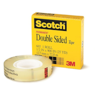 Taśma biurowa, dwustronna SCOTCH® (665), 12mm, 22,8m