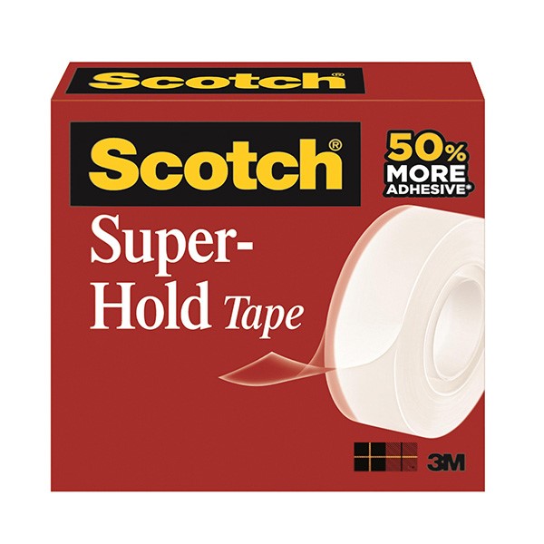 transparentna
Poprzedni Następny
TAŚMA BIUROWA SCOTCH® SUPER-HOLD, (700K), SUPER MOCNA, 19MM, 25,4M, TRANSPARENTNA