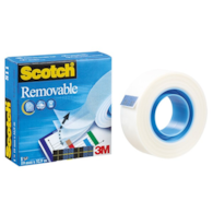 Taśma klejąca SCOTCH® Wall-Safe, bezpieczna dla ścian, na podajniku, 19mm, 16,5m, transparentna