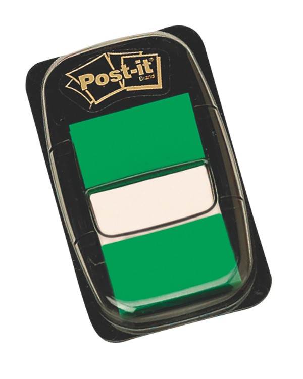 Zakładki indeksujące POST-IT® (680-3), PP, 25,4x43,2mm, 50 kart., zielone