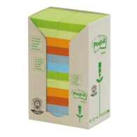 Bloczek samoprzylepny ekologiczny POST-IT® (653-1RPT), 38x51mm, 24x100 kart., pastelowy