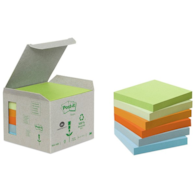 EKOLOGICZNE KARTECZKI SAMOPRZYLEPNE POST-IT® (654-1B), 76X76MM, 6X100 KART., ŻÓŁTE