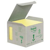 Bloczek samoprzylepny ekologiczny POST-IT® Z-notes (R330-1B), 76x76mm, 6x100 kart., żółty