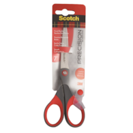 Nożyczki biurowe SCOTCH® (1447), precyzyjne, 18cm, czerwono-szare