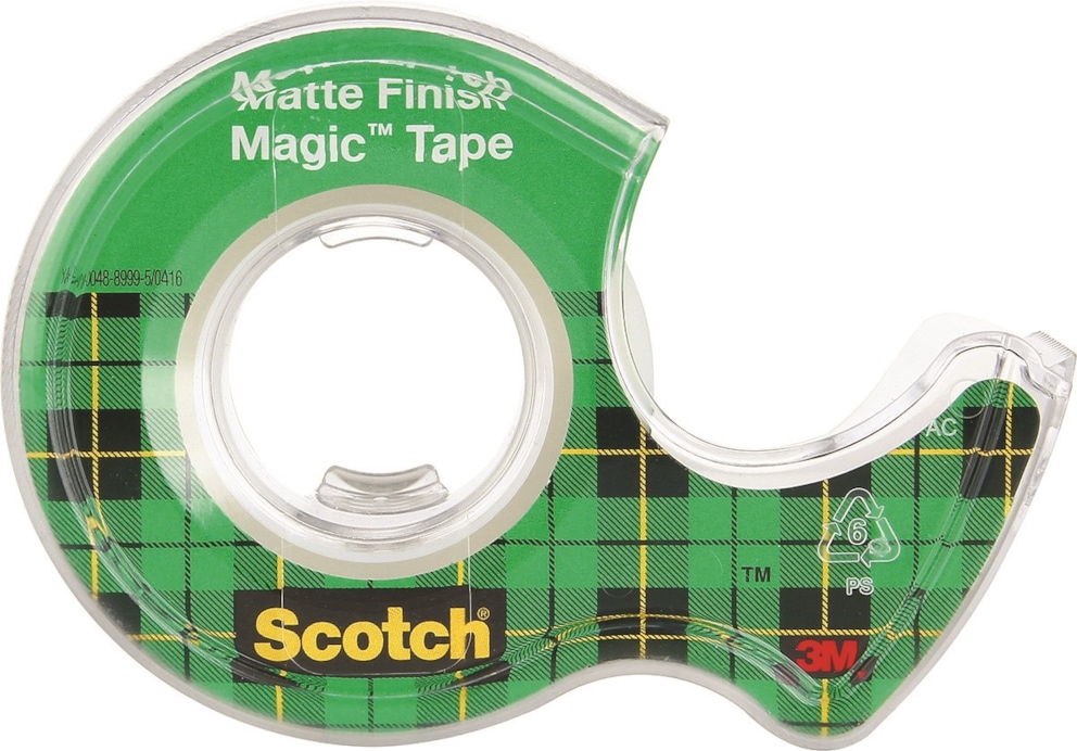 Taśma biurowa SCOTCH® Magic™ (890; 8-1975), matowa, z dyspenserem, 19mm, 7,5m