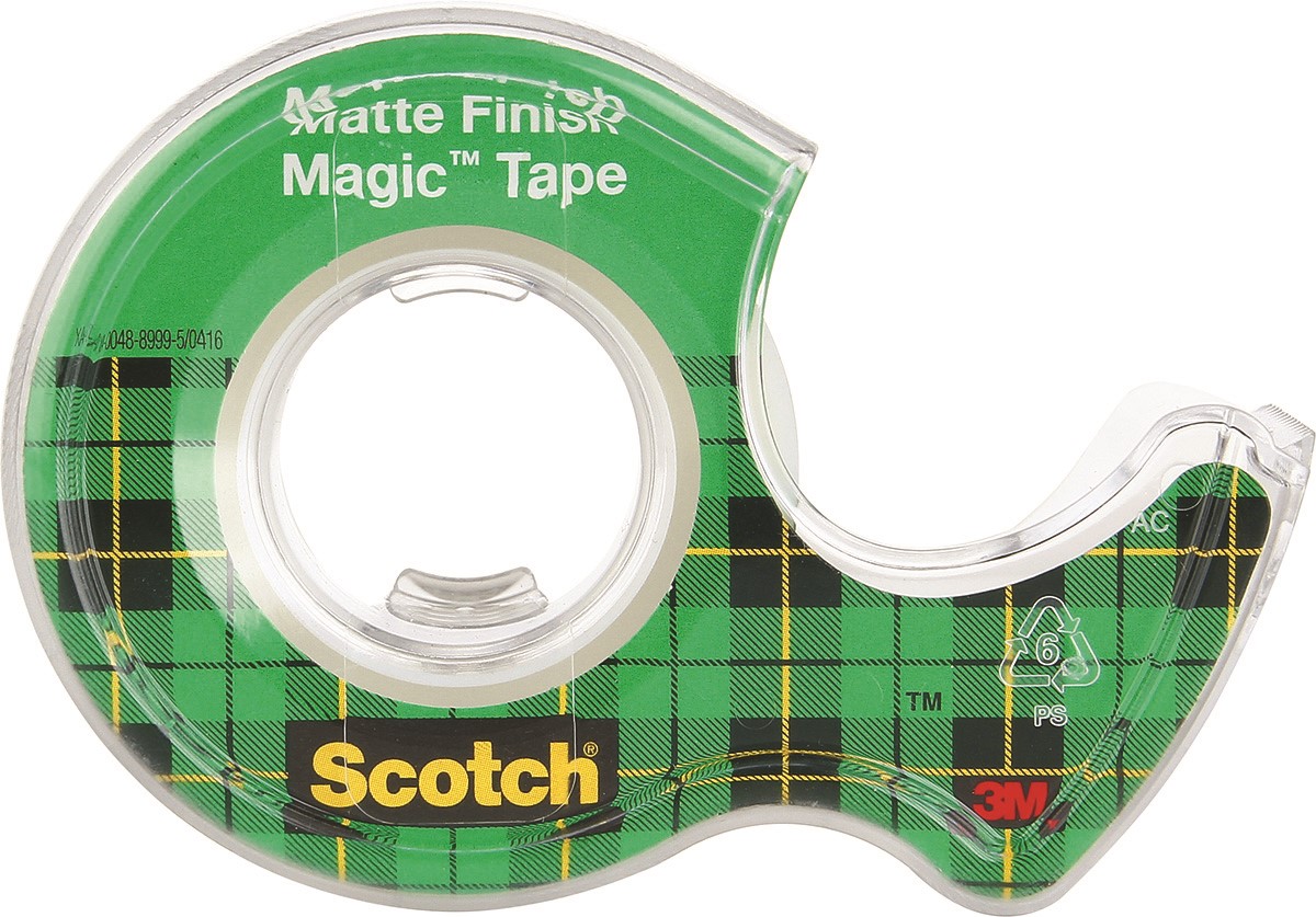 Taśma biurowa SCOTCH® Magic™ (890; 8-1975), matowa, z dyspenserem, 19mm, 7,5m