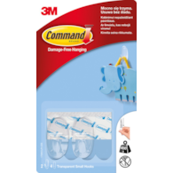 Haki wielokrotnego użytku COMMAND™ (17092CLR PL), małe, 2 szt., transparentne