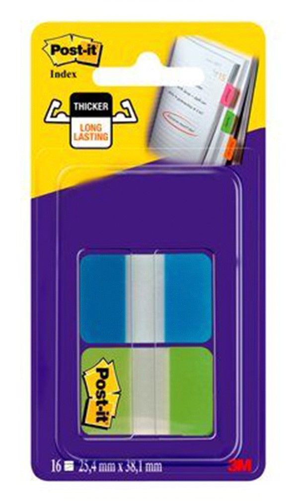 Zakładki indeksujące POST-IT® do archiwizacji (686-AL), PP, silne, 38x25,4mm, 2x8 kart., mix kolorów