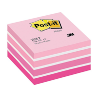 Kostka samoprzylepna POST-IT® (2028-P), 76x76mm, 1x450 kart., różowa