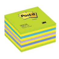 Kostka samoprzylepna POST-IT® (2028-NB), 76x76mm, 1x450 kart., cukierkowa niebiesko-zielona