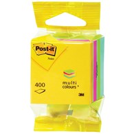 Mini Kostka samoprzylepna POST-IT® (2012-MUC), 51x51mm, 1x400 kart., mix kolorów