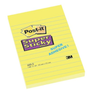Bloczek samoprzylepny POST-IT® Super Sticky (660-S), 102x152mm, 1x75 kart., żółty