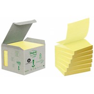 Bloczek samoprzylepny POST-IT® Super sticky Z-Notes,76x76mm, 6x100 żólty. Ekologiczne