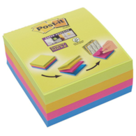 Multi kostka samoprzylepna POST-IT® Super Sticky (2014-SC-BYFG),76x76mm, 4x75 kart., mix kolorów