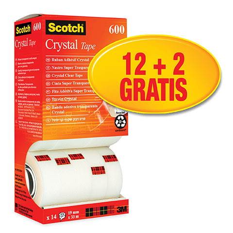 TAŚMA SCOTCH 600 19x33 12+2  GRATIS 6-1933-R14