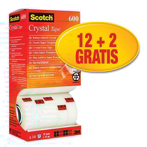 TAŚMA SCOTCH 600 19x33 12+2  GRATIS 6-1933-R14