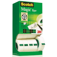 Taśma biurowa SCOTCH® Magic™ (8-1933R14 TPR), matowa, 19mm, 33m, 12szt., 2 rolki GRATIS
