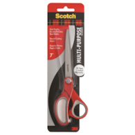 Nożyczki biurowe SCOTCH® (1427), ergonomiczne, 18cm, czerwono-szare
