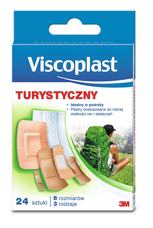 Zestaw plastrów VISCOPLAST Turystyczny, 24szt., mix kolorów