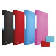 TECZKA SZEROKA PP ELBA URBAN 24x32 GRZBIET 25MM PRZEJRZYSTA NIEBIESKA