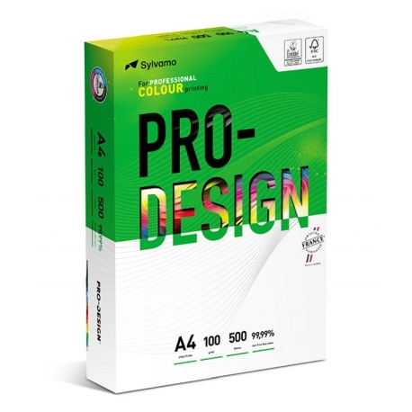 Papier ksero PRO-DESIGN FSC, satynowany, klasa A++, A4, 168CIE, 100gsm, 500 ark.