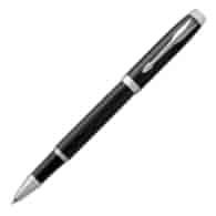 PARKER IM pióro kulkowe Black Lacquer CT, czarne z chromowanymi wykończeniami, końcówka fine, czarny atrament, opakowanie typu blister
