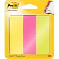 Zakładki indeksujące POST-IT® (671/3), papier, 26x76mm, 3x100 kart., mix kolorów