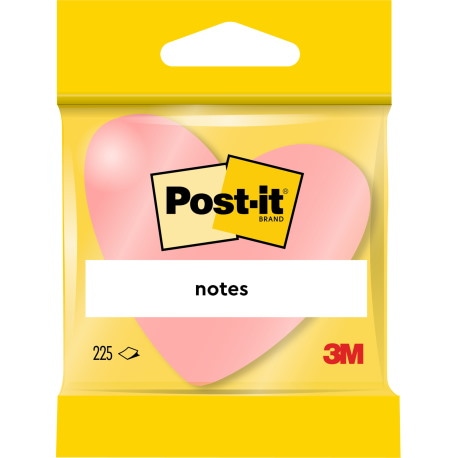 Kostka samoprzylepna POST-IT® (2007H), 1x225 kart., w kształcie serduszka